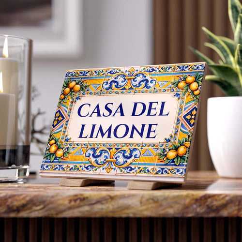 Custom Italian Lemon Tile Sign