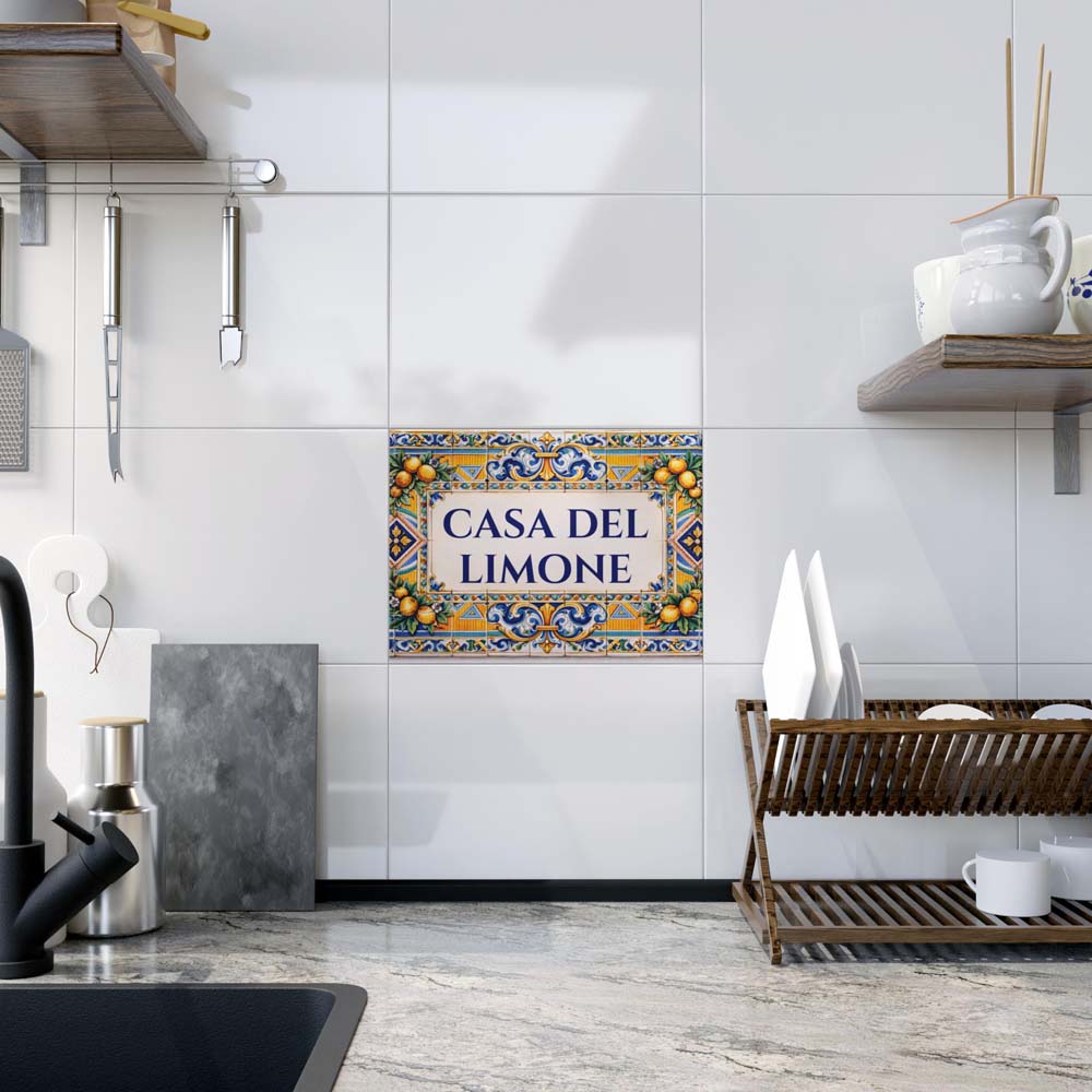 Custom Italian Lemon Tile Sign