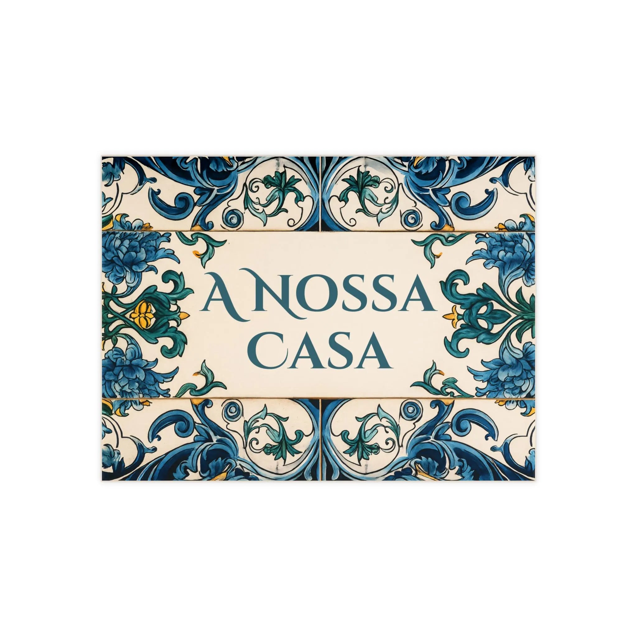 Customizable Ceramic Tile - Festive Mediterranean Motif