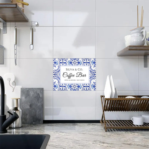Personalized Portuguese Style Coffee Corner Decorative Tile